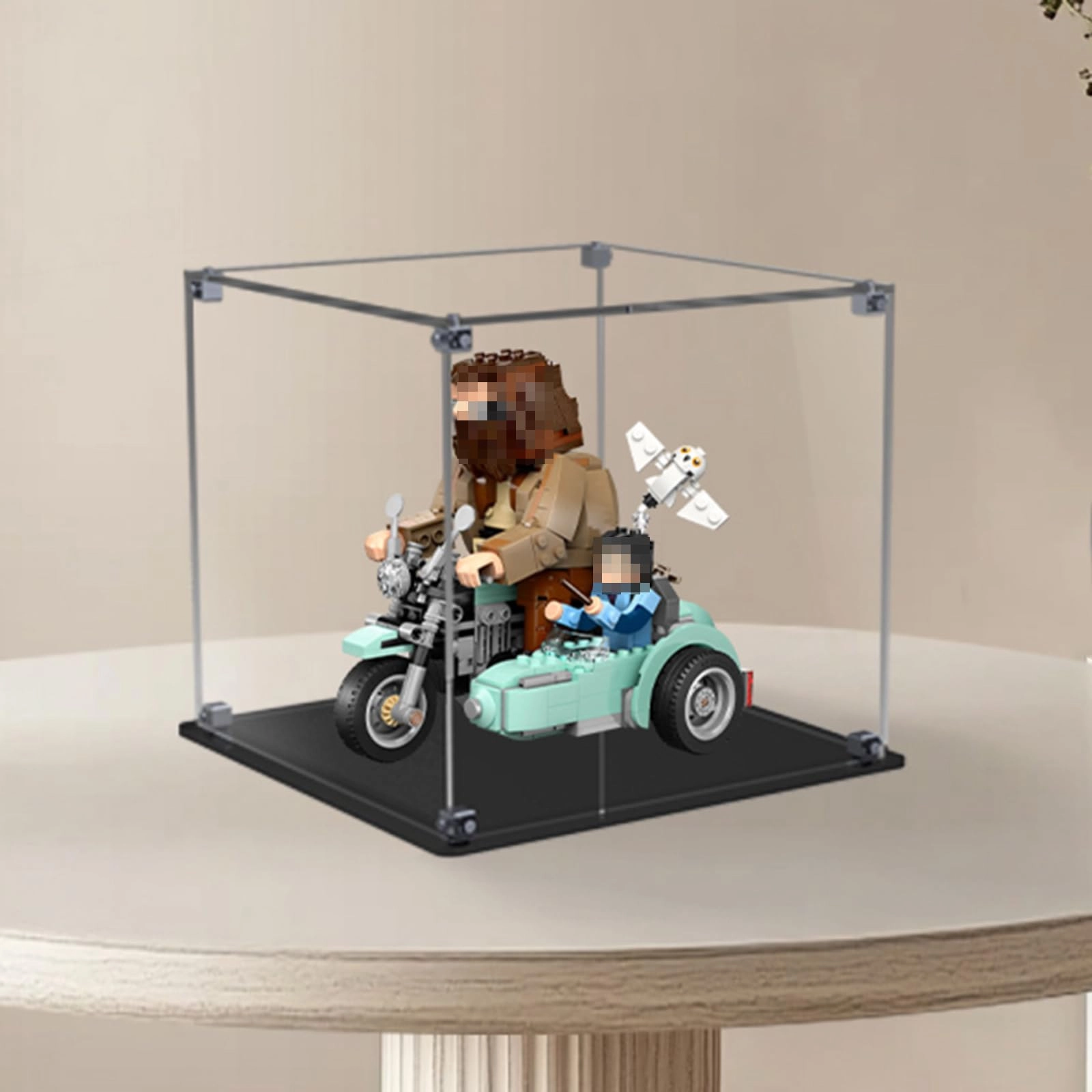 Shengor Figures Display Box - 23x23x21cm Acrylic Black Base