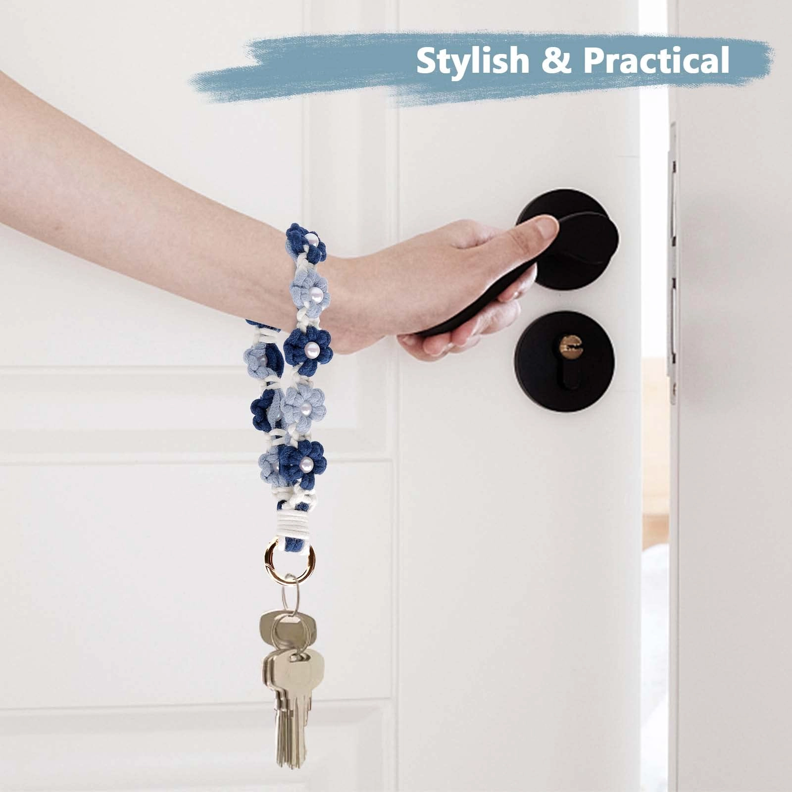 Boho Macrame Keychain - Car