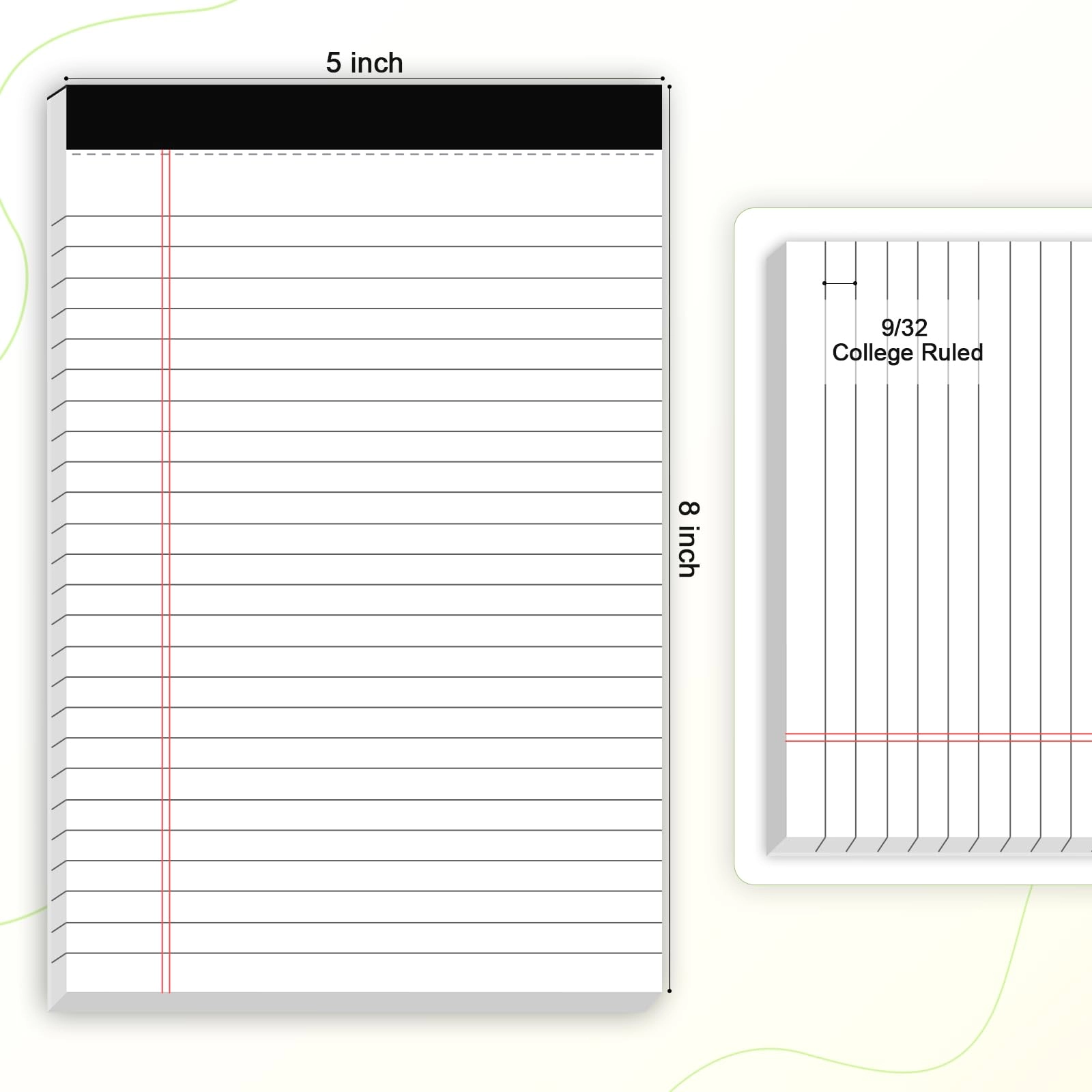 Small Note Pad 5x8 - Lined 30 Sheets