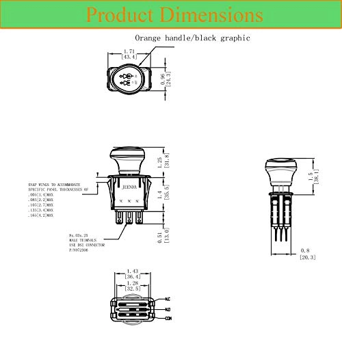 Blade Clutch PTO Switch - 2 Positions 7 Terminals