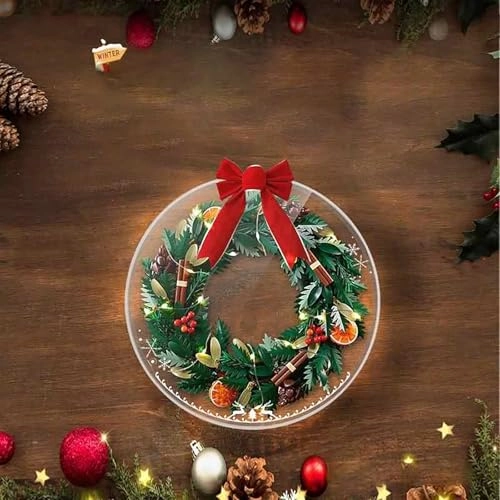 Display box for 10340 Christmas wreath - Acrylic 40 x 40 x 9 cm