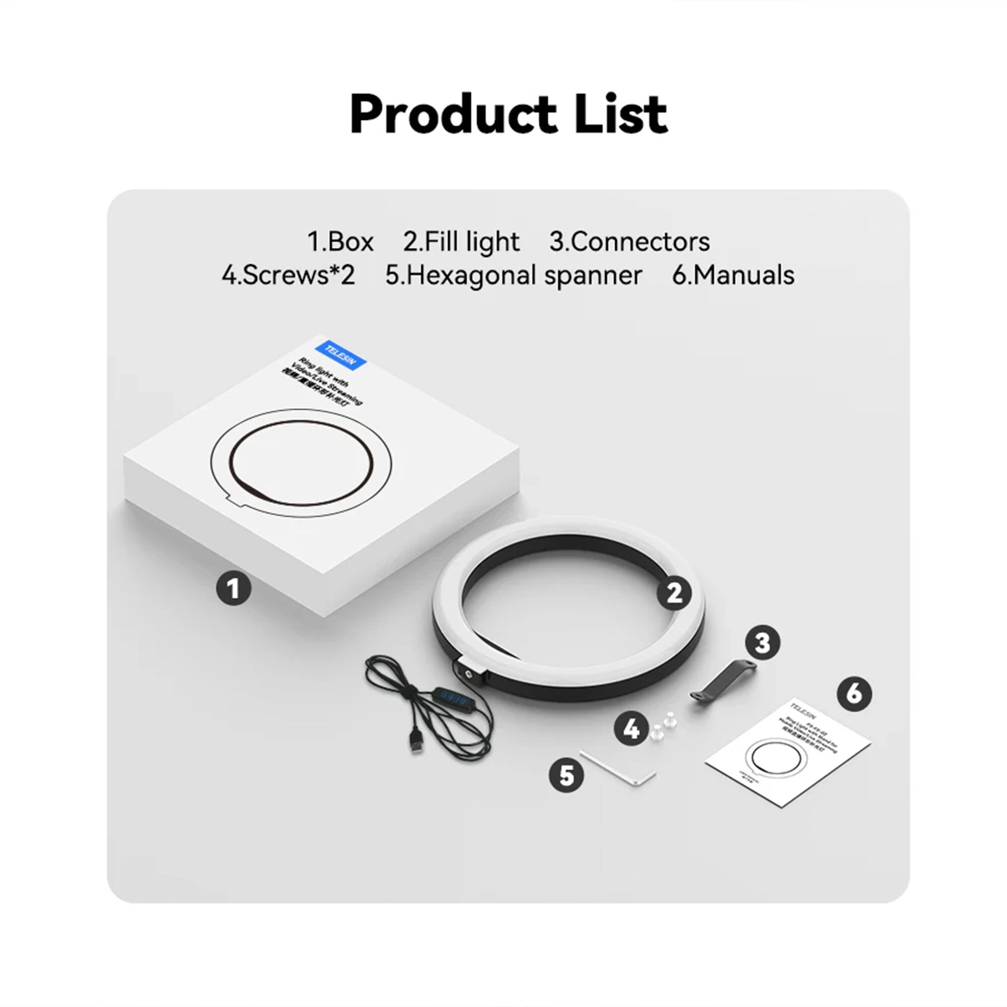 P3-FS-02 - 10-Inch Magnetic LED Selfie Ring Light