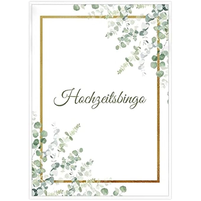 WEDDING BINGO - 50 CARDS
