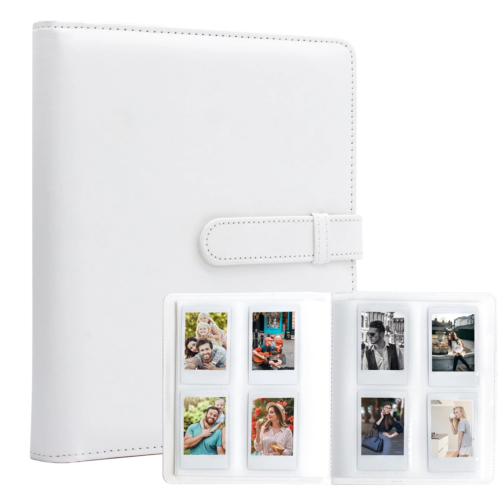 Tugle 2x3" 128 Pockets PU Leather Photo Album