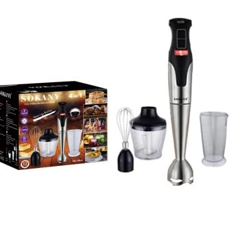 Hand Blender - Multifunctional 4 in 1 Variable Speed Control Stainless Steel Stem