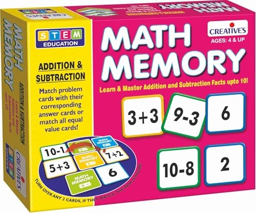 Math Memory - Addition and Subtraction - 4 & up 60 pieces