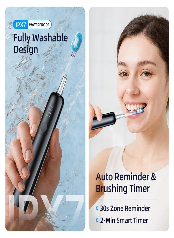 Oscillating Sonic Electric Toothbrush - 60° 3 Brush Heads IPX7