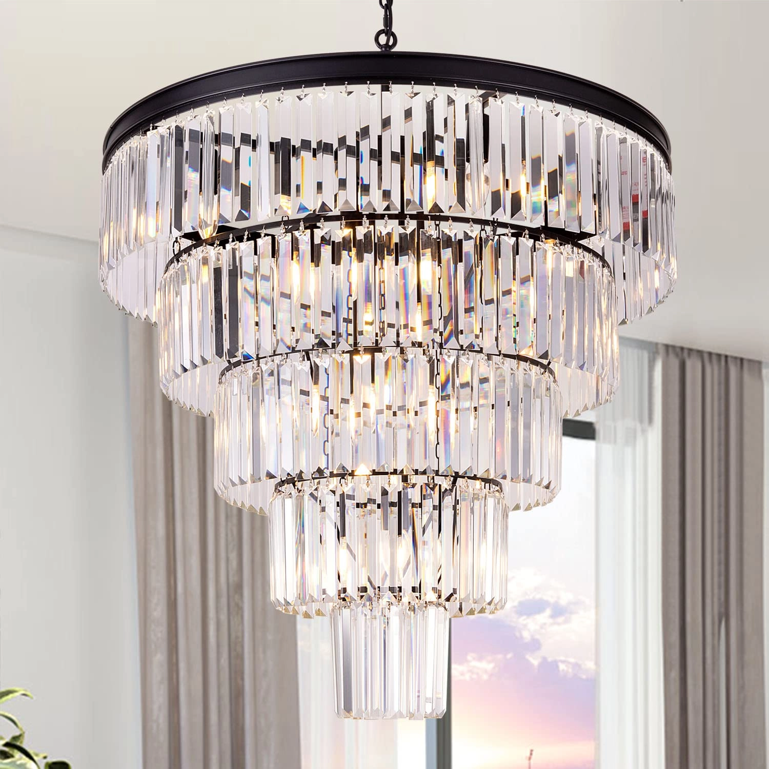 Crystal Chandelier - Dimmable