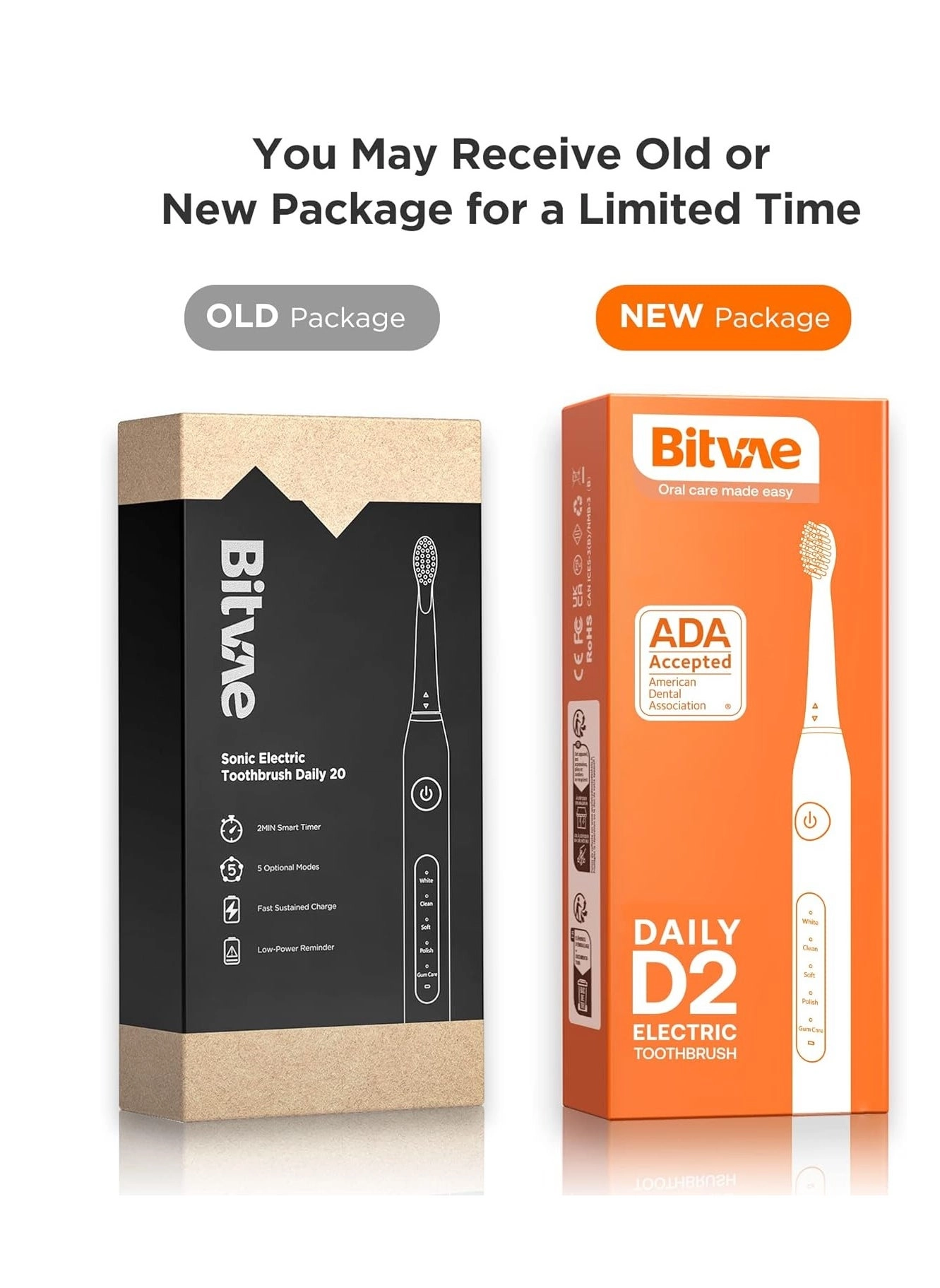 D2 - 40000 movements per minute 8 Replacement Heads 5 Modes