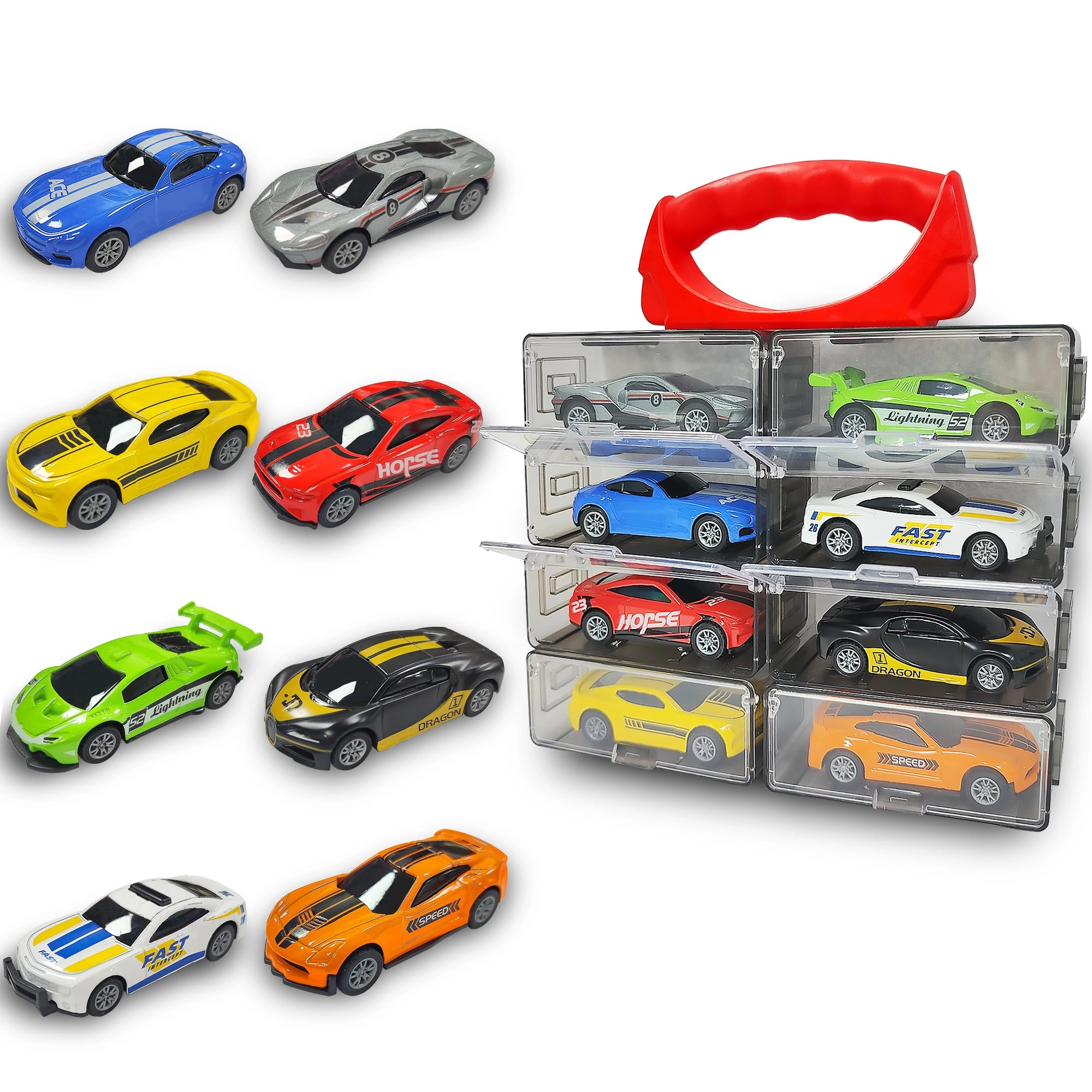 KIDAMI Die Cast Metal Toy Cars - 1:64 8 pcs