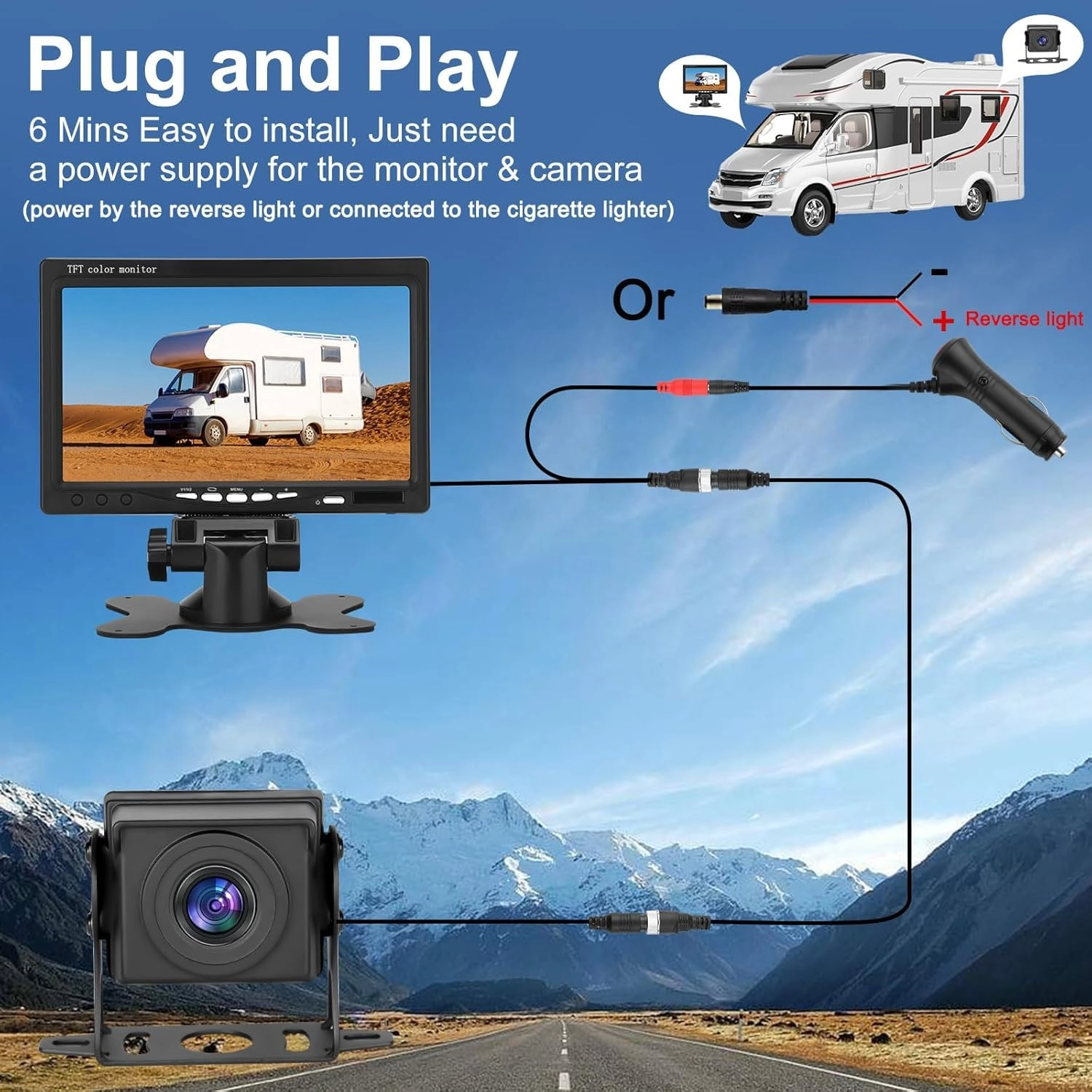 Truck RV Backup Camera - wired 1080p