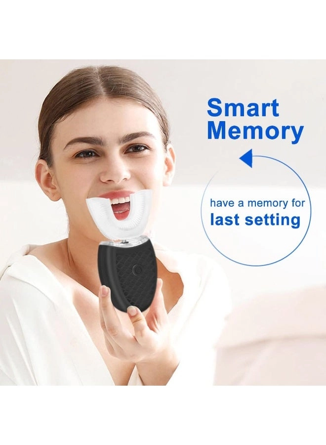 U-Shaped Ultrasonic Toothbrush - 360° Cleaning IPX7 Waterproof Rechargeable