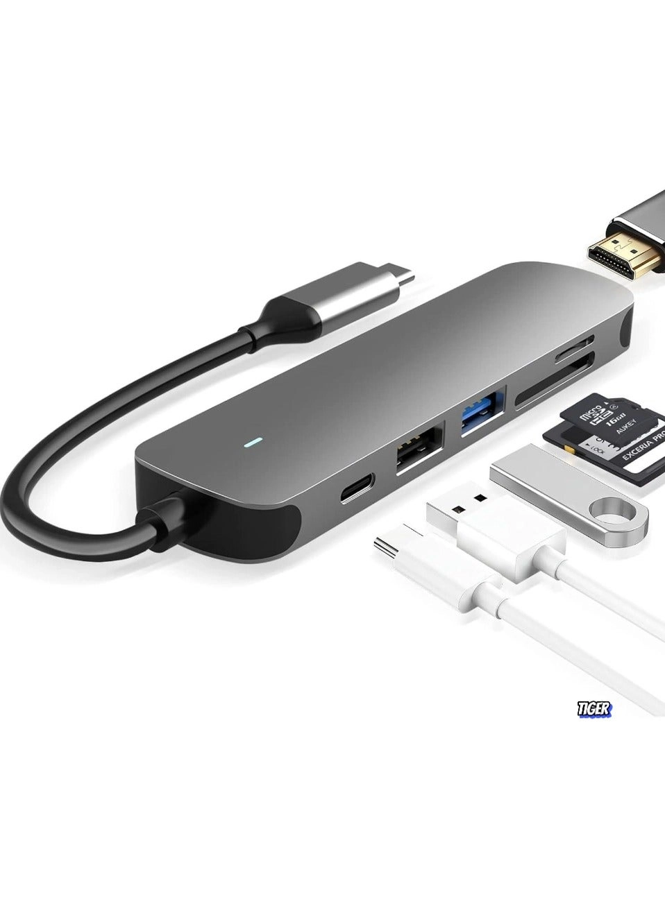 USB C Hub - 4K HDMI 2 USB 3.0 100W PD