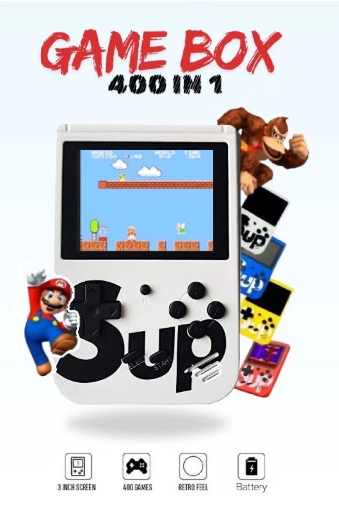 Handheld Game Console - 400 Built-in Games 3-Inch Color Screen Rechargeable Battery