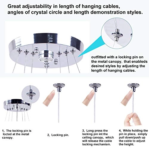 Crystal Ring Chandelier - Cool White (6000K-6500K)