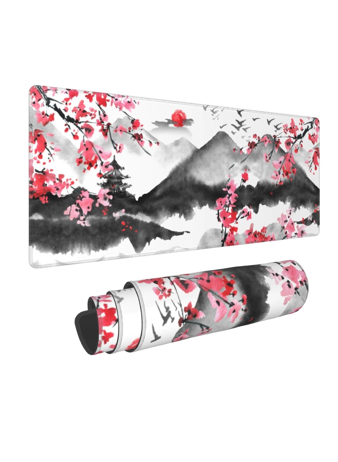 Japanese Cherry Blossom XL Polyester Gaming Mouse Pad - 80x30 cm