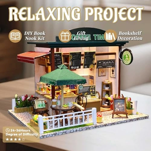 Dollhouse Miniature DIY House Kit - Time Cafe 1:24