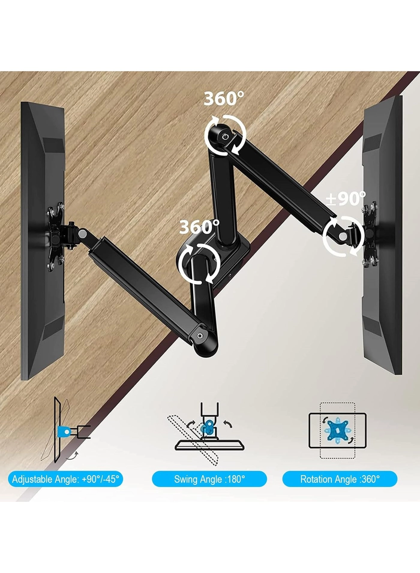 Dual Monitor Arm - Dual Arm 32 in 75x75/100x100mm