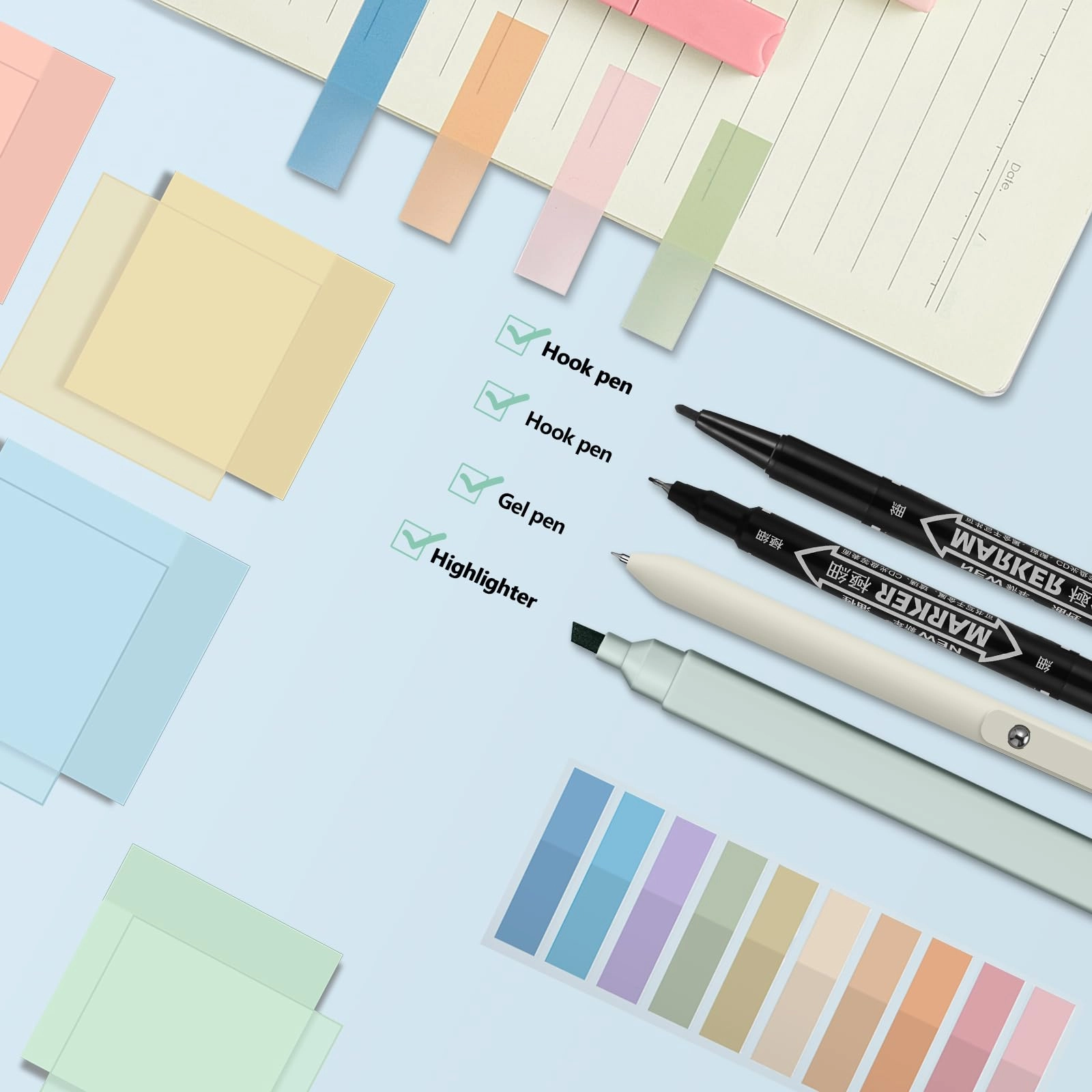 Book Annotation Kit - 39 Pcs