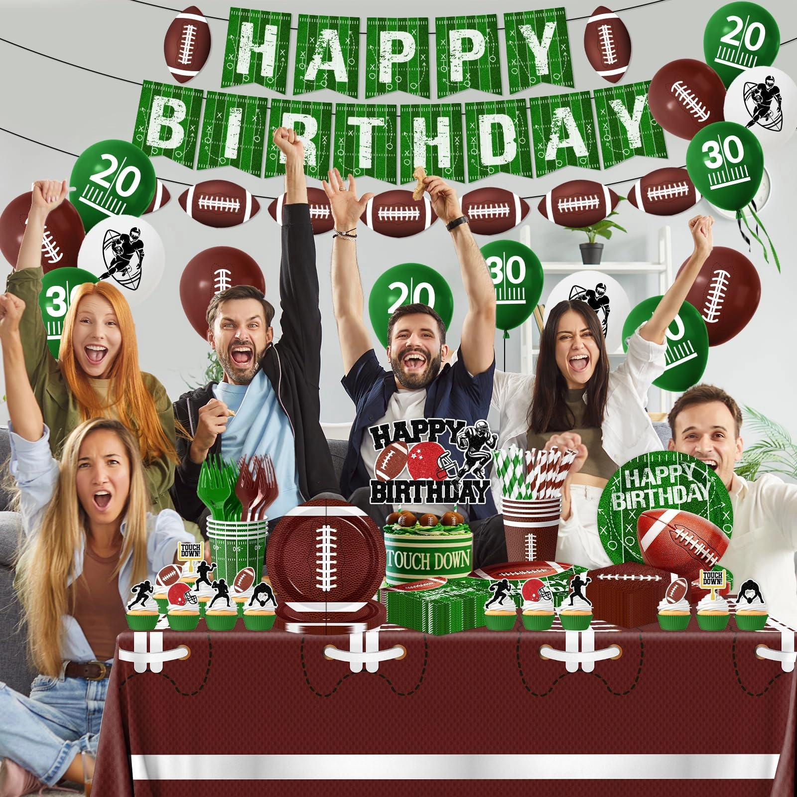 Football Party Tableware Set - 25 piece(s) Birthday