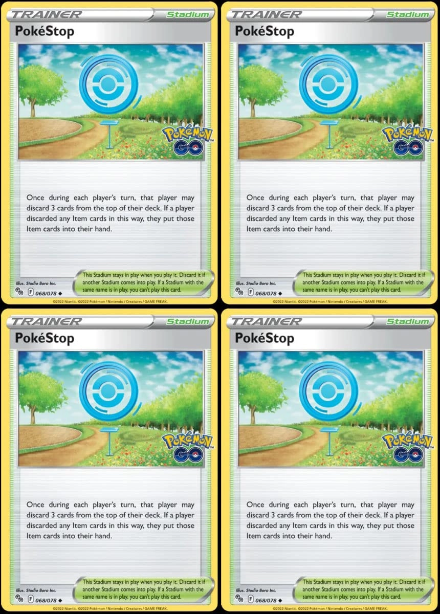 Pokémon Pokestop 068/078 - Trainer Card Lot - 4pcs