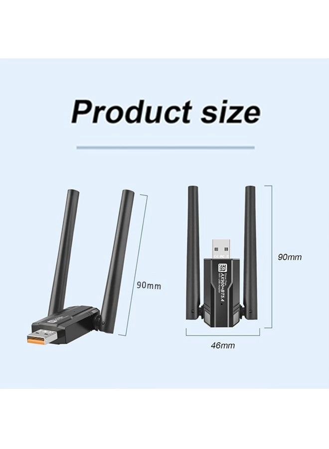 WiFi 6 USB Adapter - Dual-Band 5GHz 2.4GHz USB Wireless