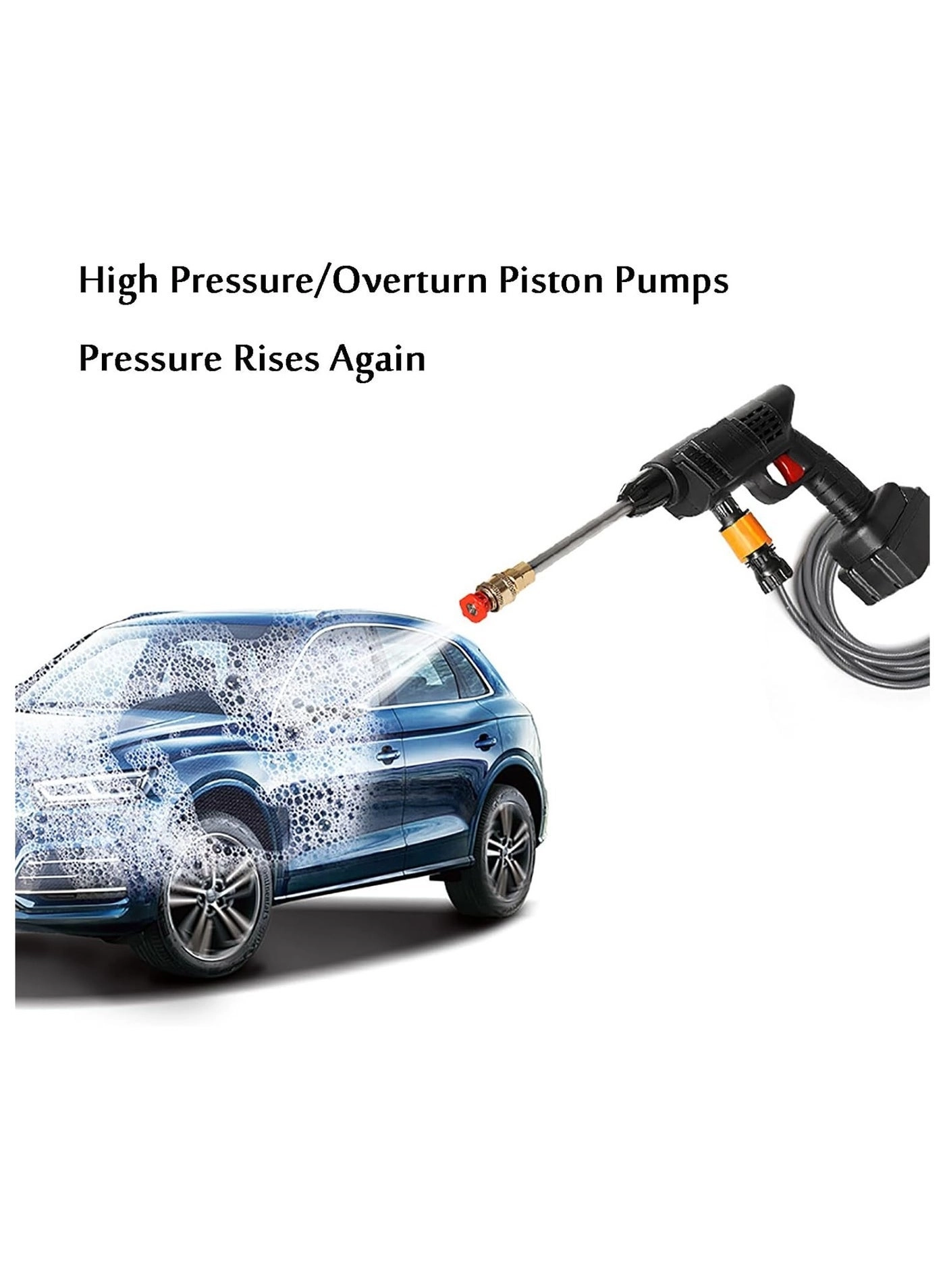 BlueFire Portable Handheld Car Wash - 48V 22 Bar Black