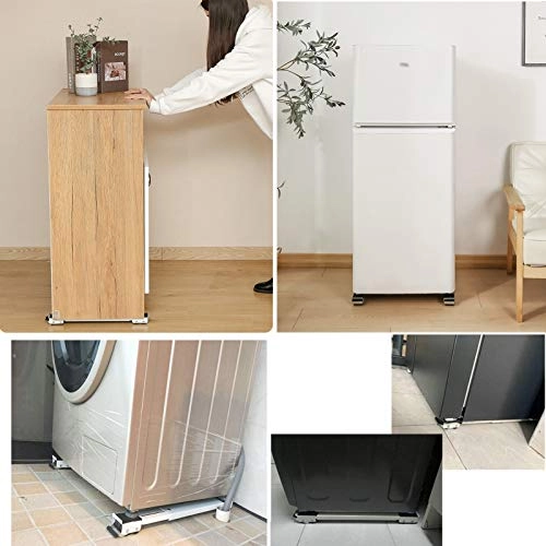 Telescopic Washing Machine Refrigerator Stand - 45-70cm adjustable 24 wheels