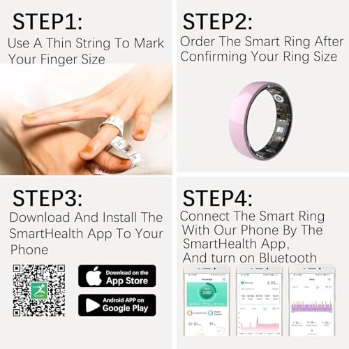 Smart Ring - Black 8# Heart Rate Monitor