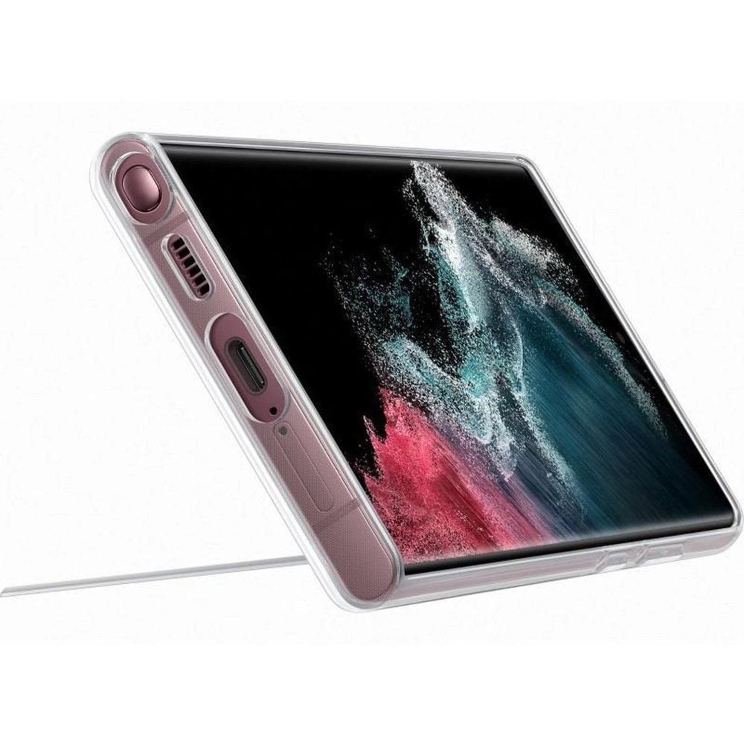 Standing Cover Clear View for Samsung Galaxy S22 Ultra