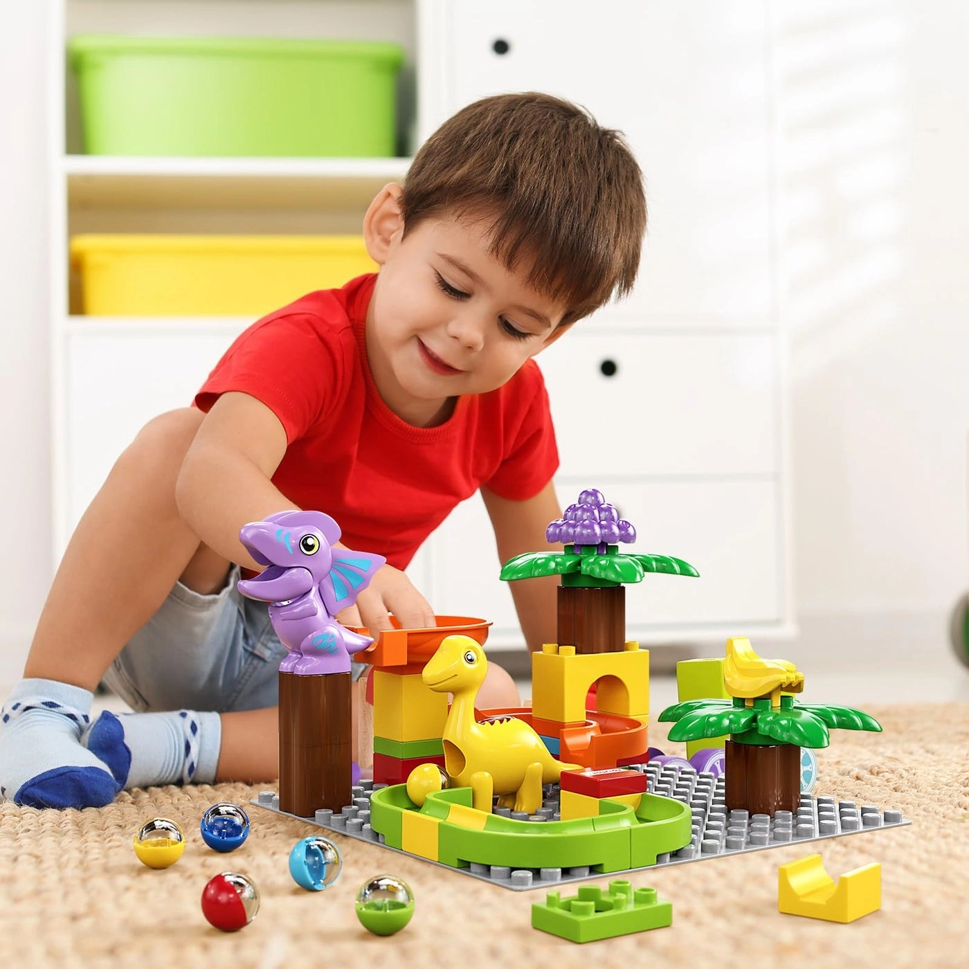 Marble Run Building Blocks - Dinosaur STEM