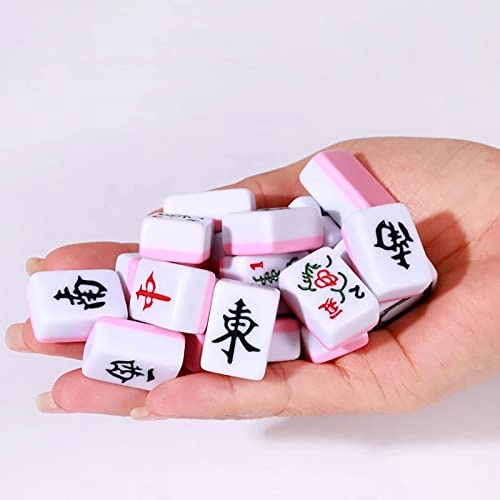 Mini Mahjong - 144 tiles Portable Pink