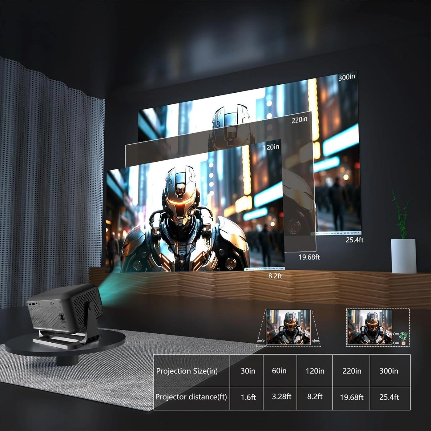 Smart Projector - 800 ANSI lumens 1920 x 1080