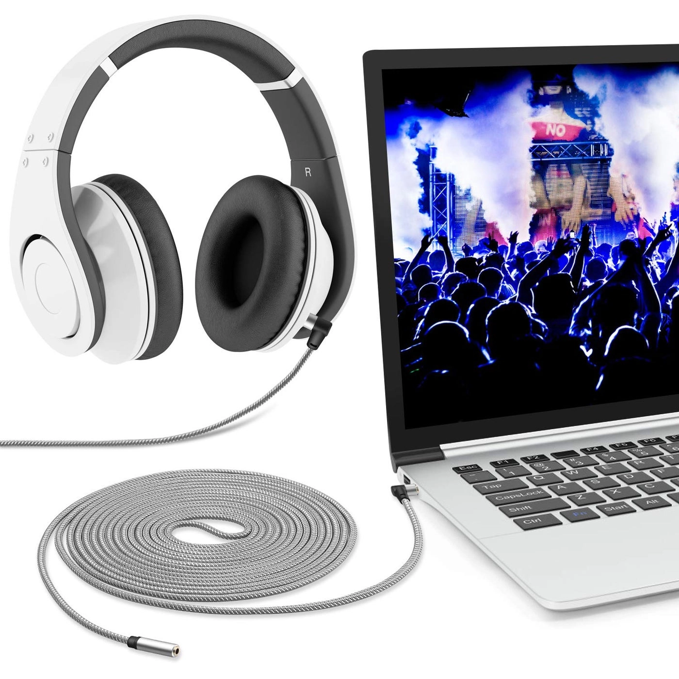 Headphone Extension Cable for Smartphones, Tablets, Media Players - 10 ft 3.5mm Male to Female