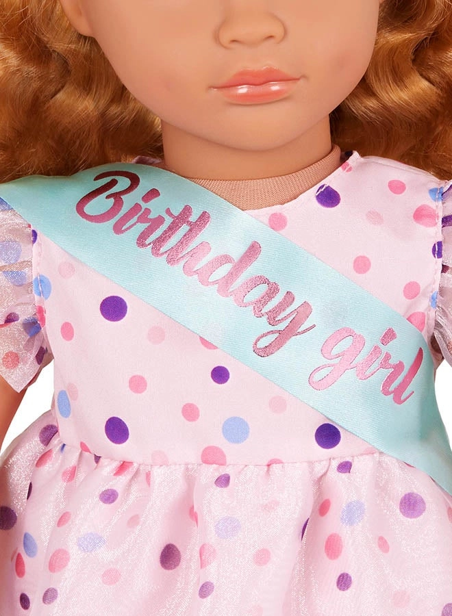 Esme Doll - 18 Inch Frilly Party Dress And Shoes Ages 3+