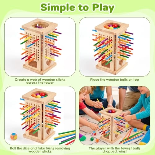 Montessori Wooden Board Game - 3 years+ 42 pieces