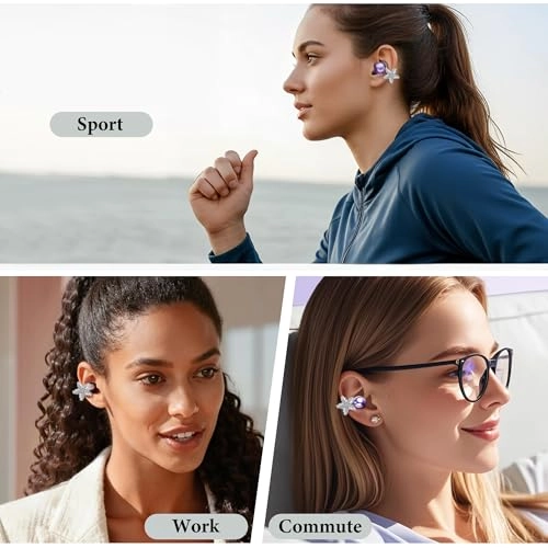 Snowflake Charm for Open-Ear Earbuds - Clip-On Detachable