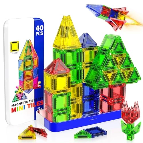 Mini Magnetic Tiles - Magnetic Tiles 40 pcs