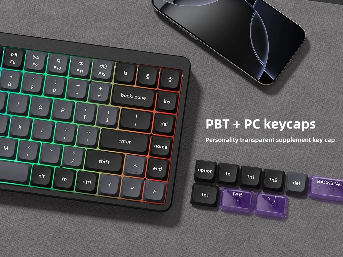 Low Profile keycaps - Double Shot PBT 60/75/100 Percent