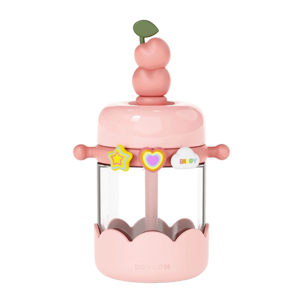 ZOYZOII Cool Paradise Cup - Cherry Tritan Silicone PP Washable Waterproof