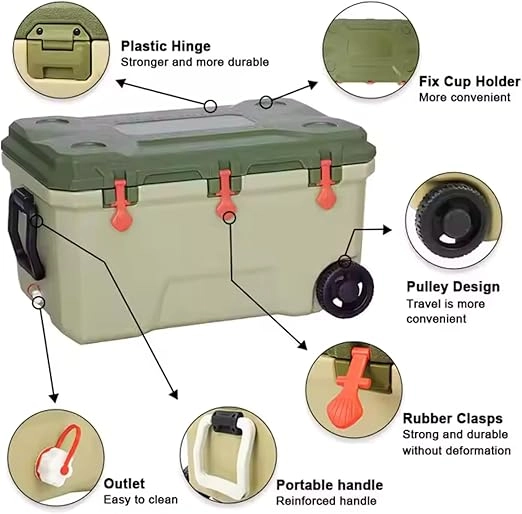 72-Hour Cold Storage Outdoor Cooler Box - 145L