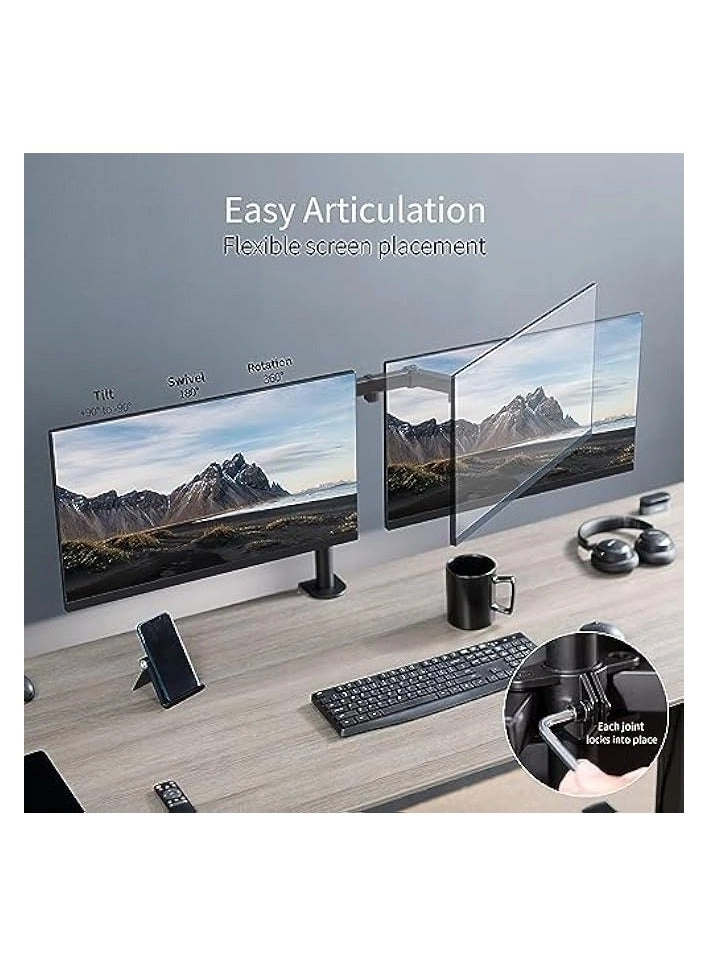 Dual LCD Monitor Desk Mount Stand - 2 27in