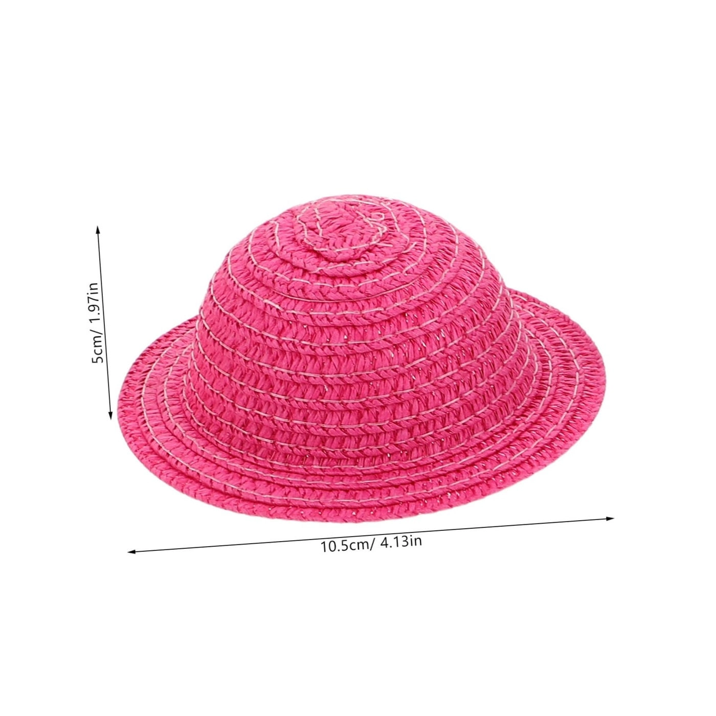 Miniature Woven Straw Hat - 5 little_kid 10.50X10.50X5.00CM