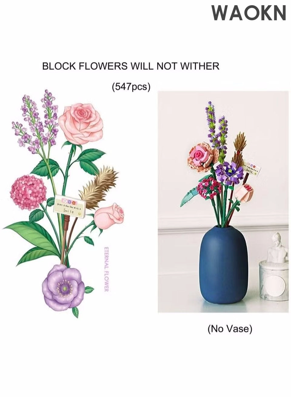 Flower Bouquet Building Blocks - 547pcs