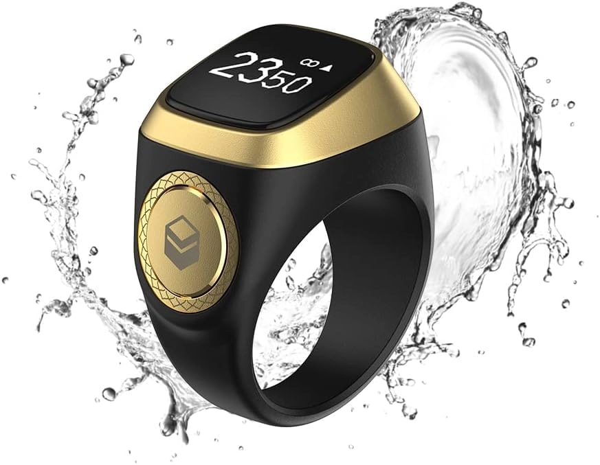 Smart Tasbih Zikr Ring - OLED display Waterproof 22mm