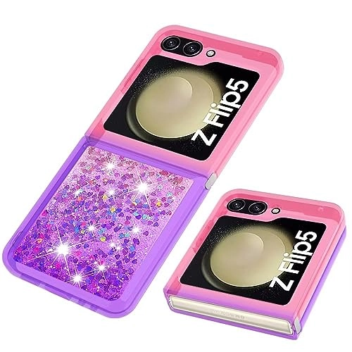 Sparkle Floating Liquid Case - Polyurethane Silicone for Samsung Galaxy Z Flip 5