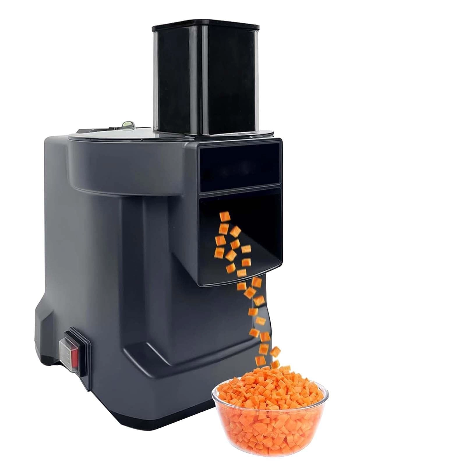 QFGain Commercial Vegetable Chopper - 100W 3-in-1 Dicing Slicing Shredding