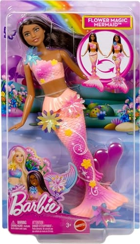 Barbie Flower Magic Mermaid - 37 cm Brunette Ages 3+