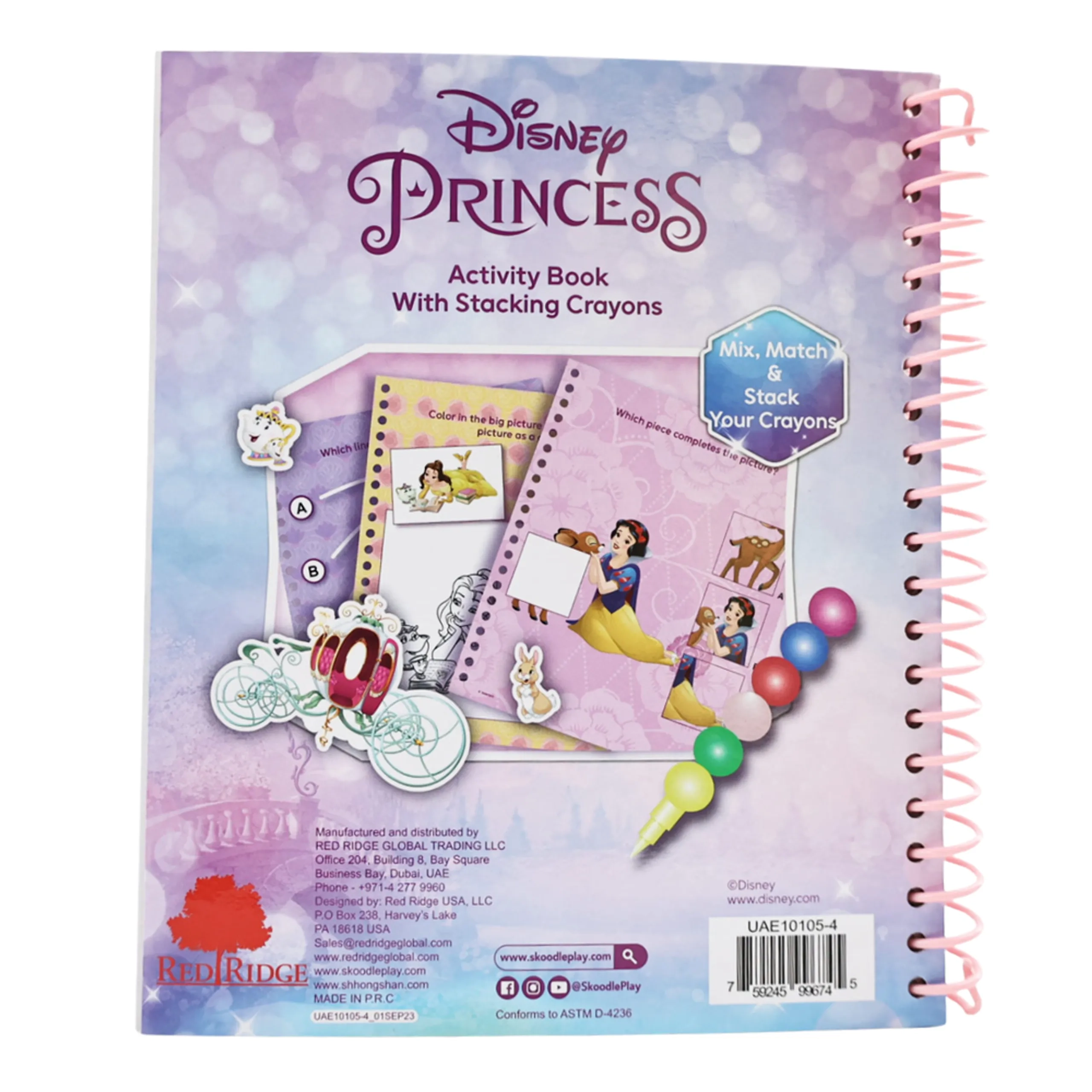 Princess Activity Book with Stacking Crayons