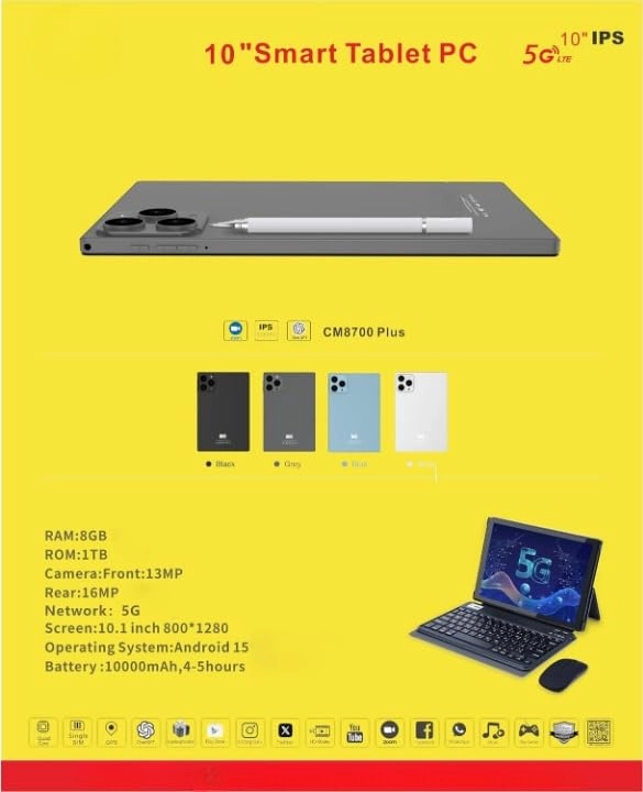 CM8700 Plus - 1000GB 10"